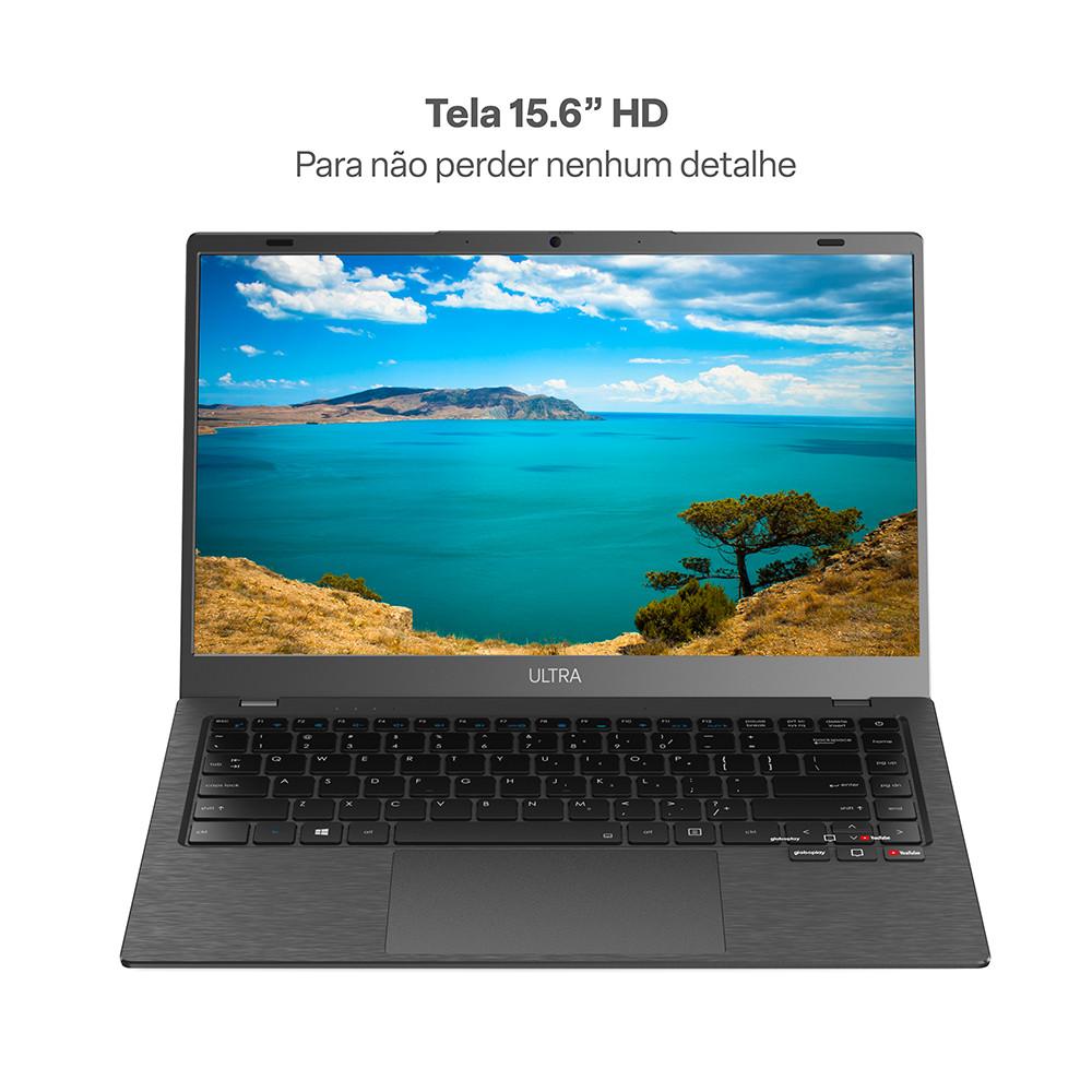 Notebook Ultra, Linux, 15,6 Pol. HD, Intel Celeron, 240GB SSD/ 8GB RAM, Cinza Escovado - UB262 - 2