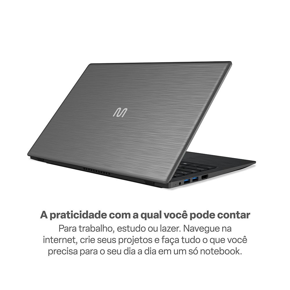 Notebook Ultra, Linux, 15,6 Pol. HD, Intel Celeron, 240GB SSD/ 8GB RAM, Cinza Escovado - UB262 - 4
