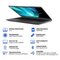 Notebook Ultra, Linux, 15,6 Pol. HD, Intel Celeron, 240GB SSD/ 8GB RAM, Cinza Escovado - UB262 - 8