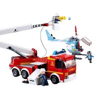 Blocos de Montar Caminhão de Bombeiro e Helicóptero 394 Peças Multikids - BR2308 - 1