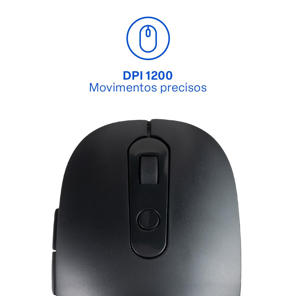 Teclado e Mouse Sem Fio Recarregável 2.4ghz USB Preto Multi (Multilaser) - TC250 - 5