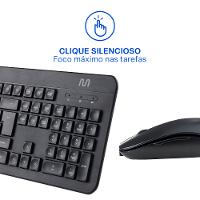 Teclado e Mouse Sem Fio Recarregável 2.4ghz USB Preto Multi (Multilaser) - TC250 - 6