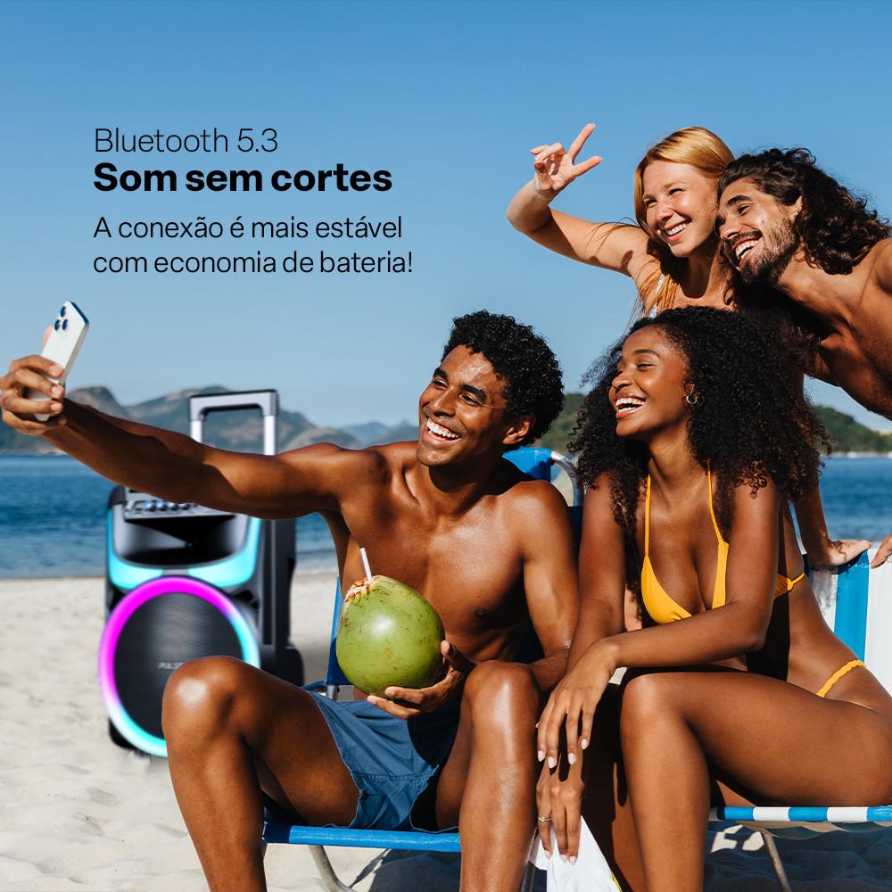 Caixa de Som Pulse Burst 400W RMS 10 BT/FM/AUX/MIC - SP405 - 7