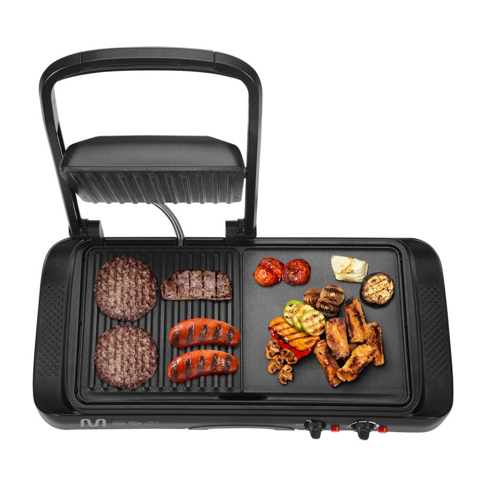 Grill 2 em 1 com Chapa Flutuante e Chapa Lisa 220V-2000W Preto Multi - GO121 - 2
