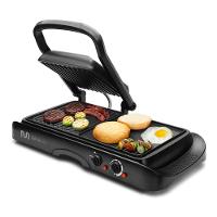 Grill 2 em 1 com Chapa Flutuante e Chapa Lisa 220V-2000W Preto Multi - GO121 - 1