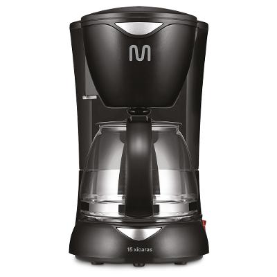 Cafeteira Elétrica 15 Xícaras Jarra de Vidro c/ Filtro Reutilizável e Colher Dosadora 220v - 550w Preta Multi - GO036