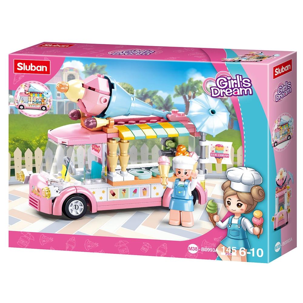 Blocos de Montar Carrinho de Sorvete Cubic 145 Peças Multikids - BR2279 - 1