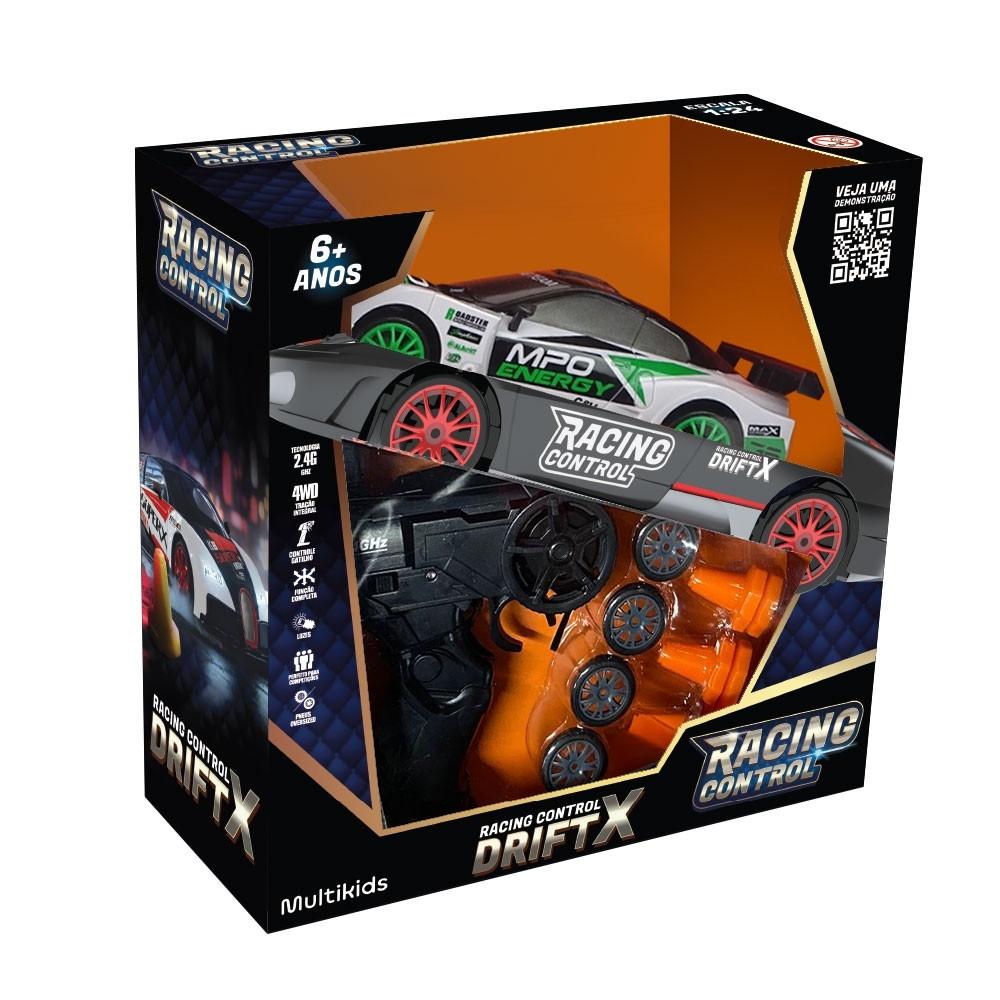 Carro de Corrida de Controle Remoto DriftX Branco Multikids - BR2418 - 6