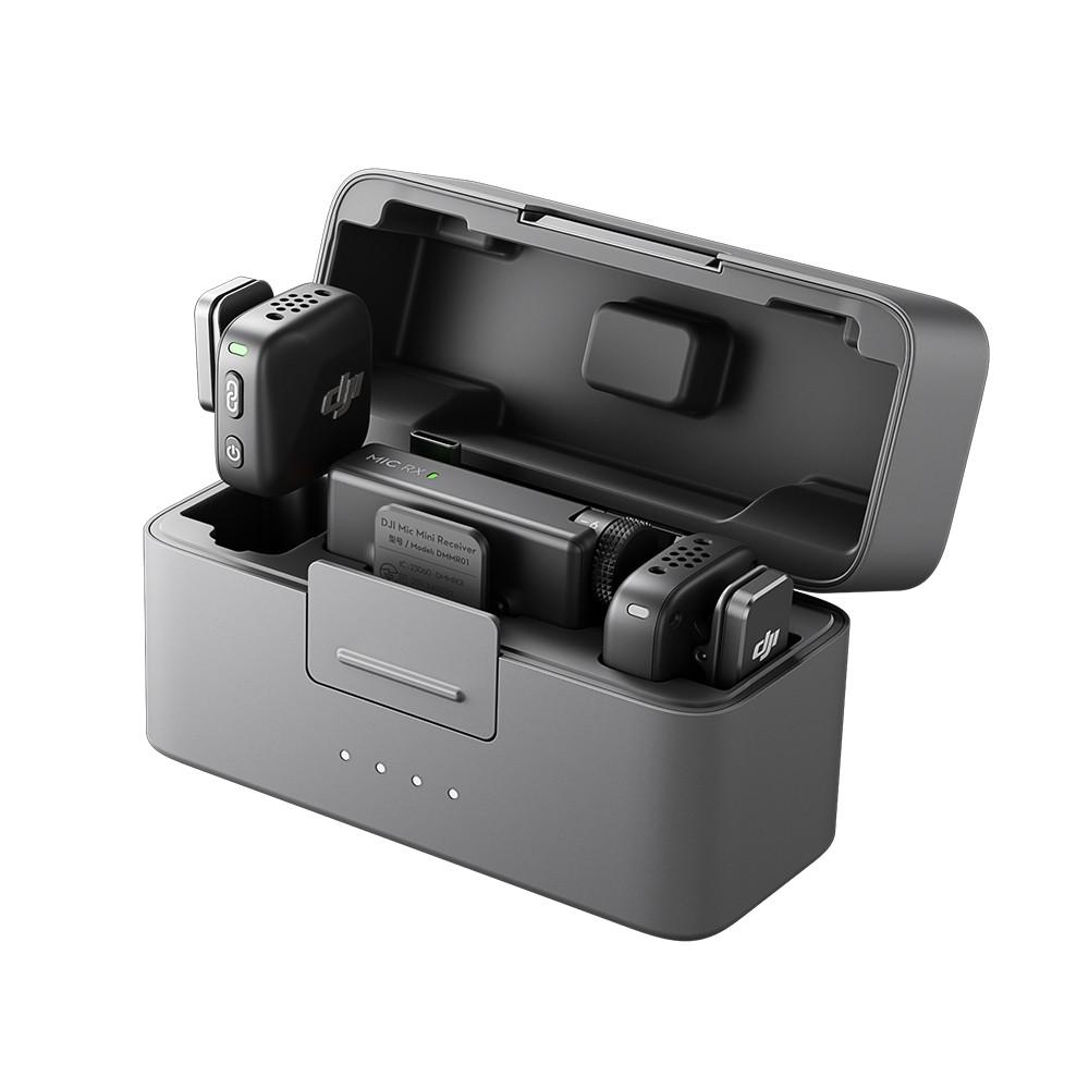 Microfone DJI Mic Mini (2 TX Microfone + 1 RX Receptor + 1 Case de carregamento) BR - DJI126 - 1