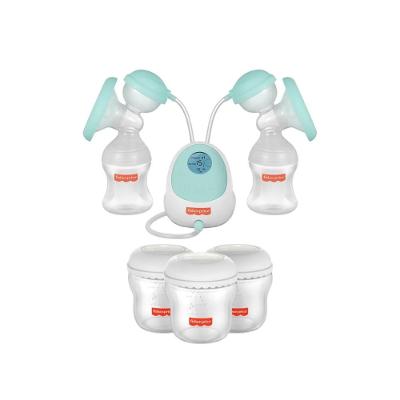 Kit Bombinha de Leite Elétrica Dupla Fisher Price + 3 Frascos pra Armazenar Leite - BB1224K