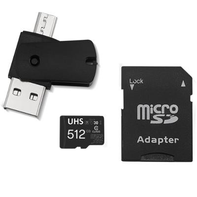 Kit 4 em 1 Cartão de Memória 512GB Ultra High Speed-I U3 + Adptador USB/OTG Tipo C + Adaptador SD - MC155