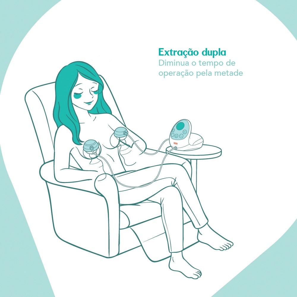 Bomba tira leite Elétrico Duplo Moms Essentials Fisher-price - BB1224 - 4