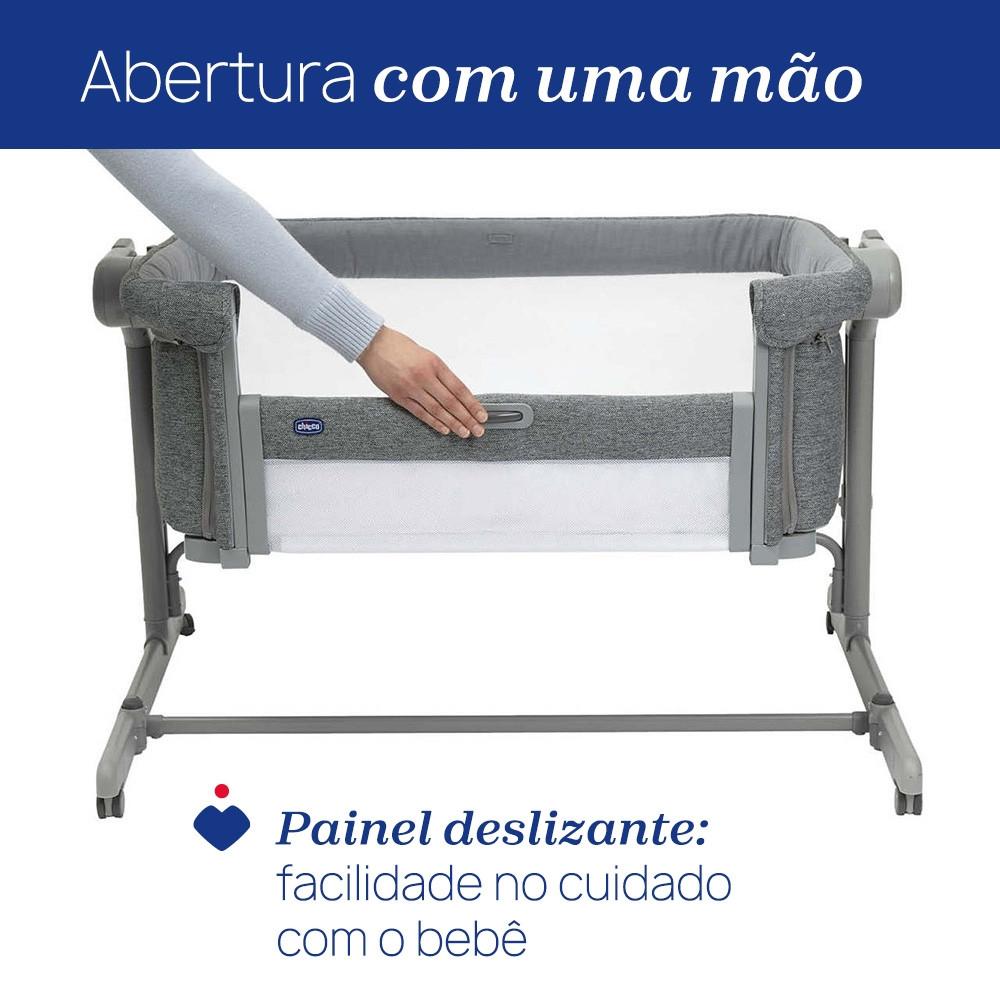 Berço Chicco Next2me Magic Evo de 0-9kg Cinza - 7087041720000 - 2