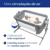 Berço Chicco Next2me Magic Evo de 0-9kg Cinza - 7087041720000