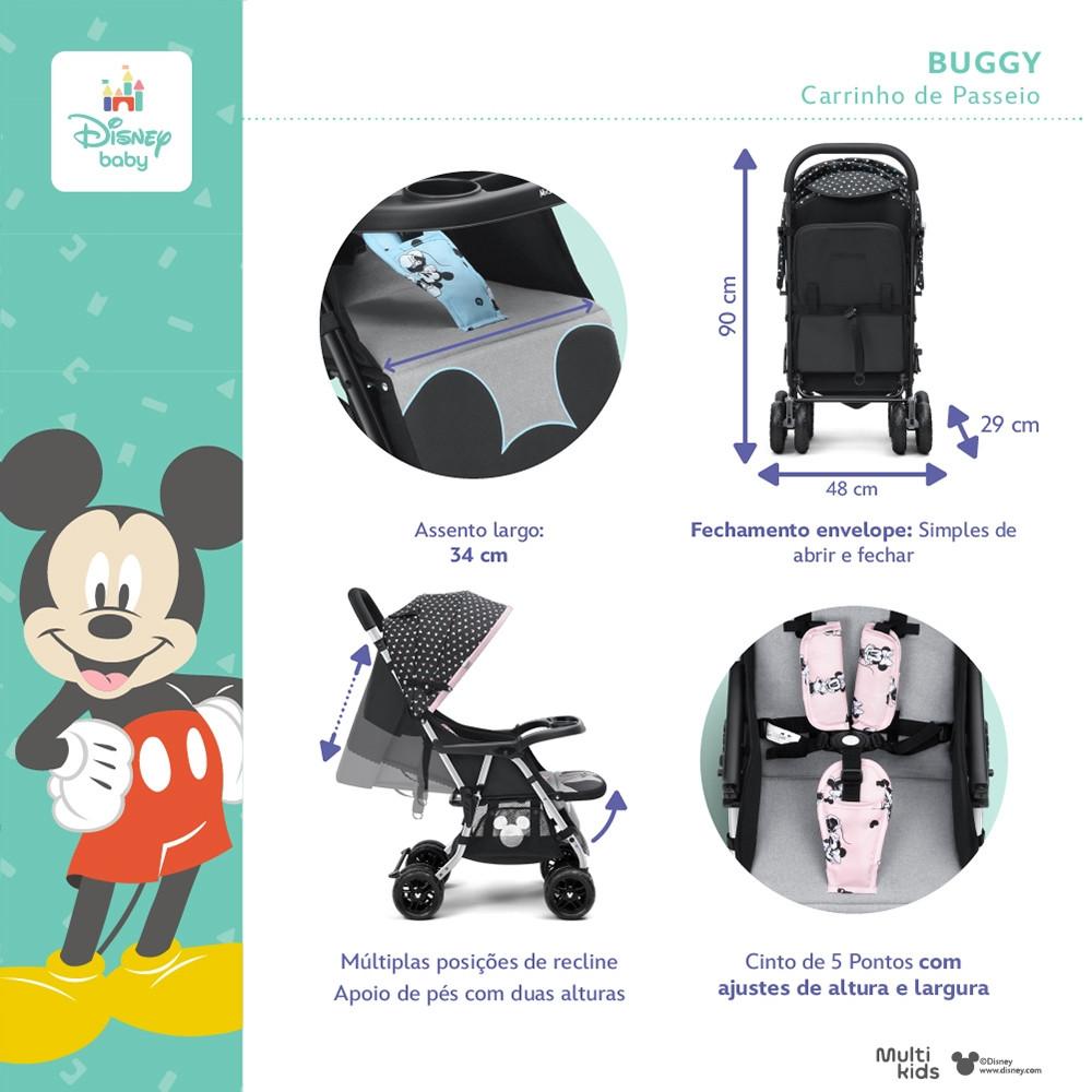 Carrinho de Passeio Para Bebe mickey buggy 0 - 15 kg - BB495 - 8