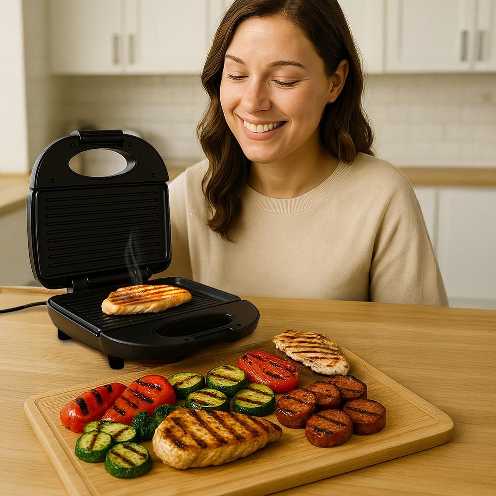 Sanduicheira Tostex Grill Chapa Antiaderente Dupla Ondulada 220v 750w Multi - GO068 - 7