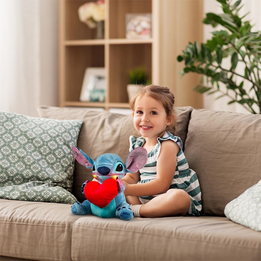 Pelúcia Stitch Coração Com Mecanismo Luz e Som 30Cm Multikids - BR1513 - 4