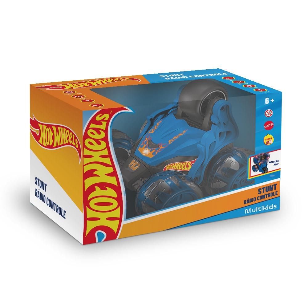 Rc Hot Wheels - Stunt - 4 Canais - Azul - Luz e Som - BR2476 - 1