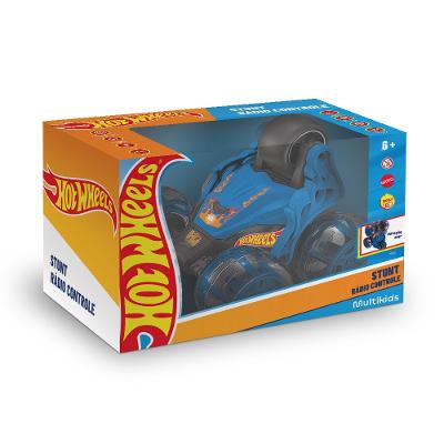 Rc Hot Wheels - Stunt - 4 Canais - Azul - Luz e Som - BR2476