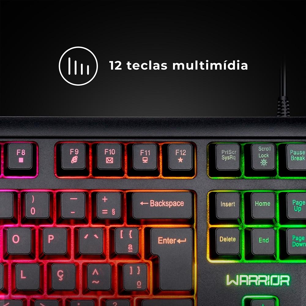 Teclado Legacy Membrana Com Fio Preto Warrior - TC315 - 4