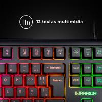 Teclado Legacy Membrana Com Fio Preto Warrior - TC315