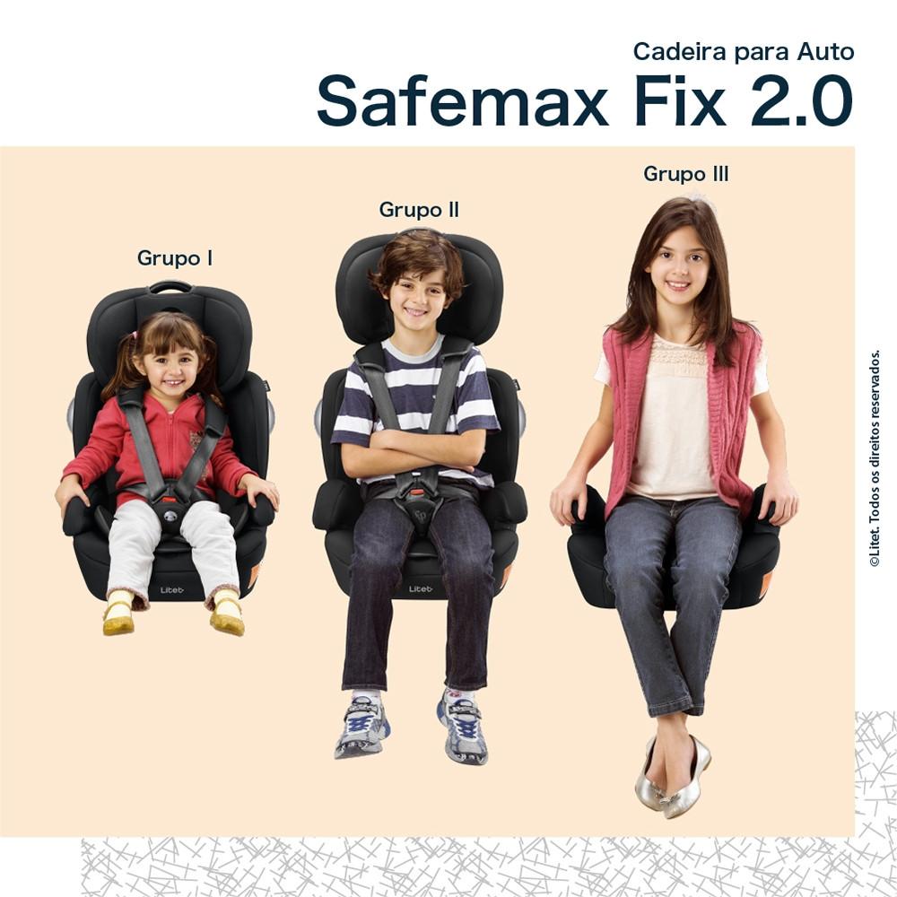 Cadeirinha Infantil para carro Safemax Fix 2.0 Isofix 9-36 Kg Preta Litet - BB459 - 3