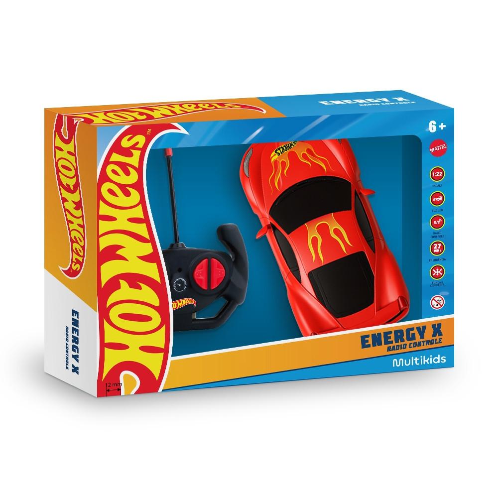 Carrinho de Controle Remoto Hot Wheels 4 Canais Vermelho Com Luz - BR2472 - 4