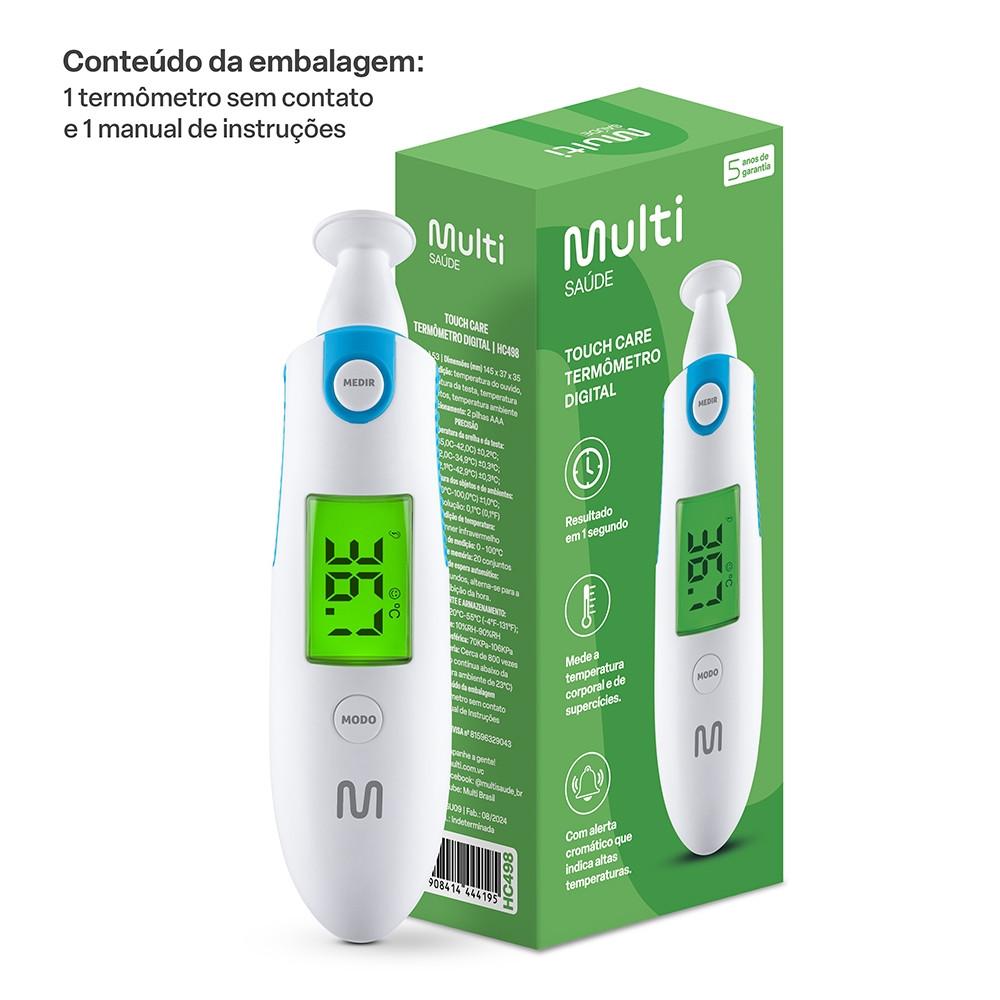 Touch Care - Termômetro Infravermelho Multifunções - Multilaser Saúde - HC498 - 7
