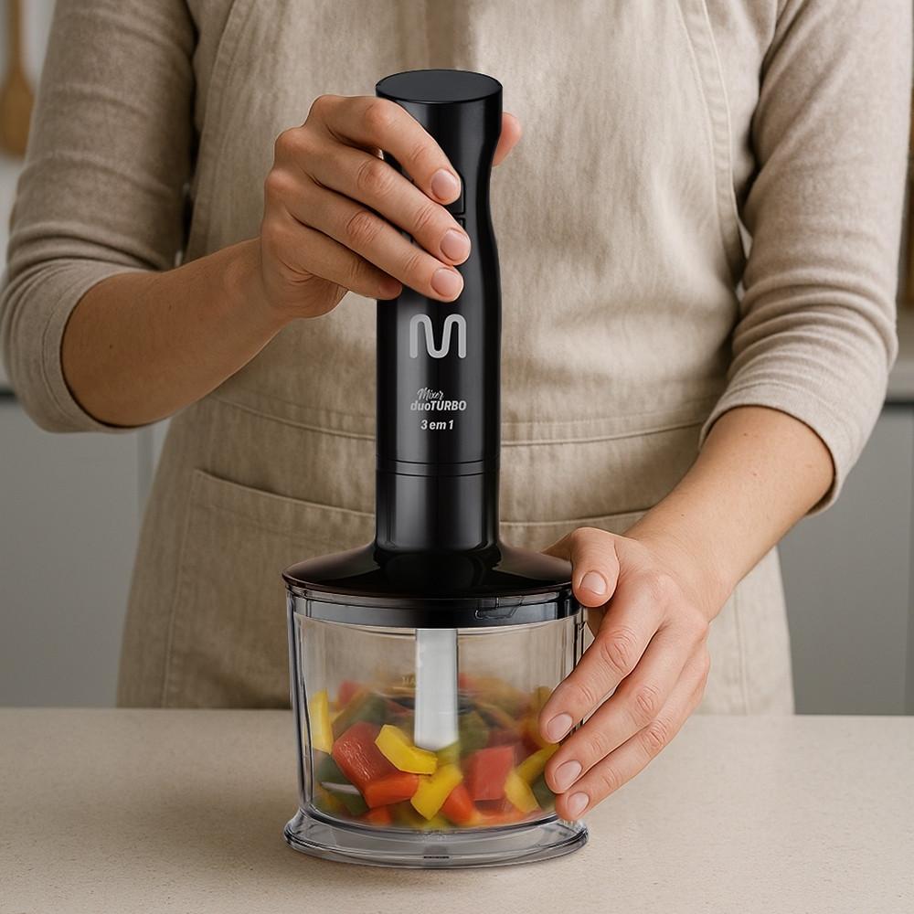 Mixer Duo Turbo 3 em 1 127V 200W Preto Multi Home - GO019 - 8
