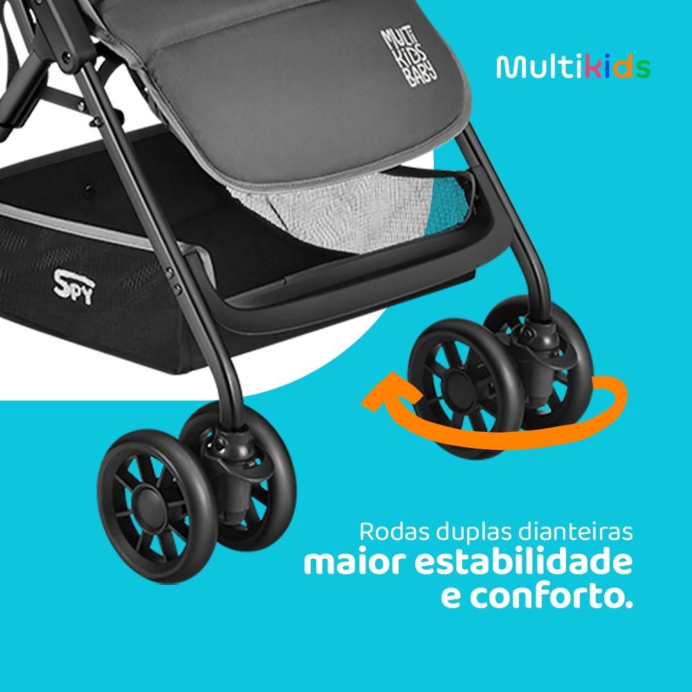 Carrinho Compacto Spy 0-15 kgs Cinza Multikids Baby - BB425 - 2