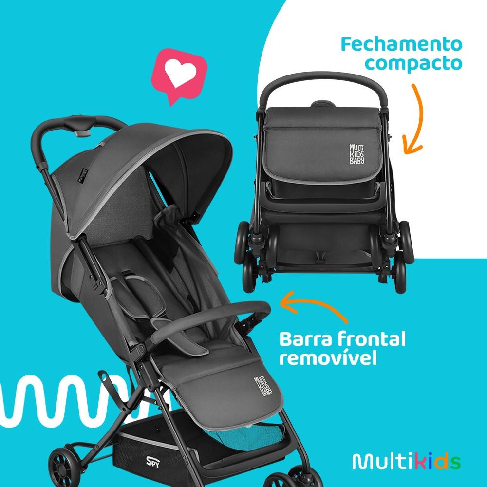 Carrinho Compacto Spy 0-15 kgs Cinza Multikids Baby - BB425 - 7