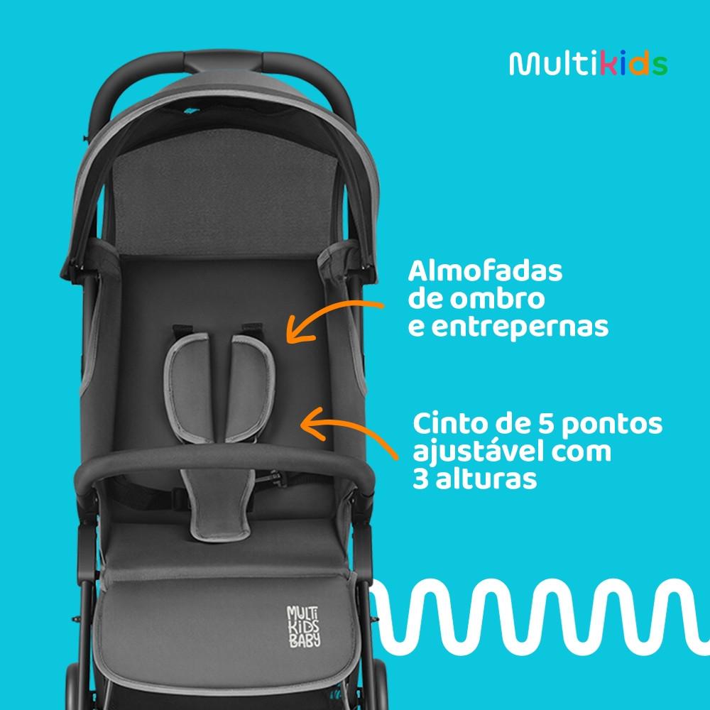 Carrinho Compacto Spy 0-15 kgs Cinza Multikids Baby - BB425 - 8
