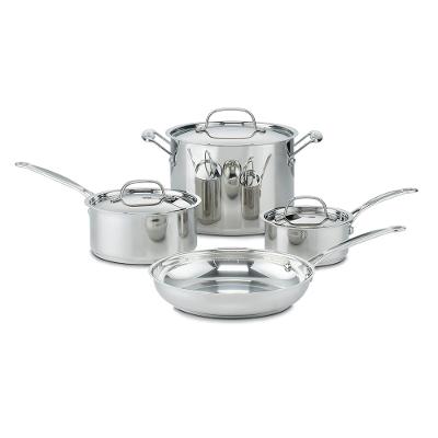 Jogo de Panelas Chefs Classic em Aço Inox com Indução 7 Peças Cuisinart - 77-7P1BR