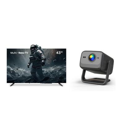 Kit Smart TV DLED 43 FHD Multi Roku + Projetor Smart Full HD 300 Lumens Multi - TL056MK