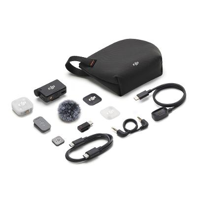 Microfone DJI Mic Mini 2 (1 TX Microfone + 1 RX Receptor + 1 Case de carregamento) BR - DJI145