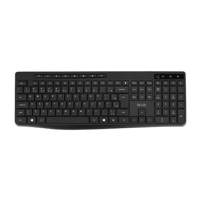 Teclado Sem Fio Silencioso Com Teclas Multimídia Multi - TC690