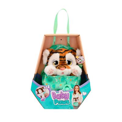 Pelúcia Baby Paws Tigre com Sons de Bebê Pet e Bolsa de Transporte 2 em 1 Multikids - BR2616