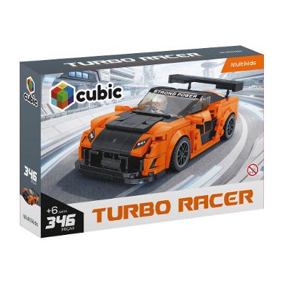 Blocos de Montar Cubic Carro Turbo Racer 346 Peças Multikids - BR2624