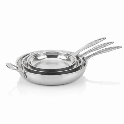 Kit Frigideira Chefs Classic em Aço Inox 20cm, 24cm e 30cm Cuisinart ®