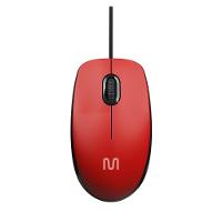 Mouse Com Fio MF400 Clique Silencioso Conexão USB 1200dpi Cabo de 180cm 3 Botões Vermelho Multi - MO390 - 1