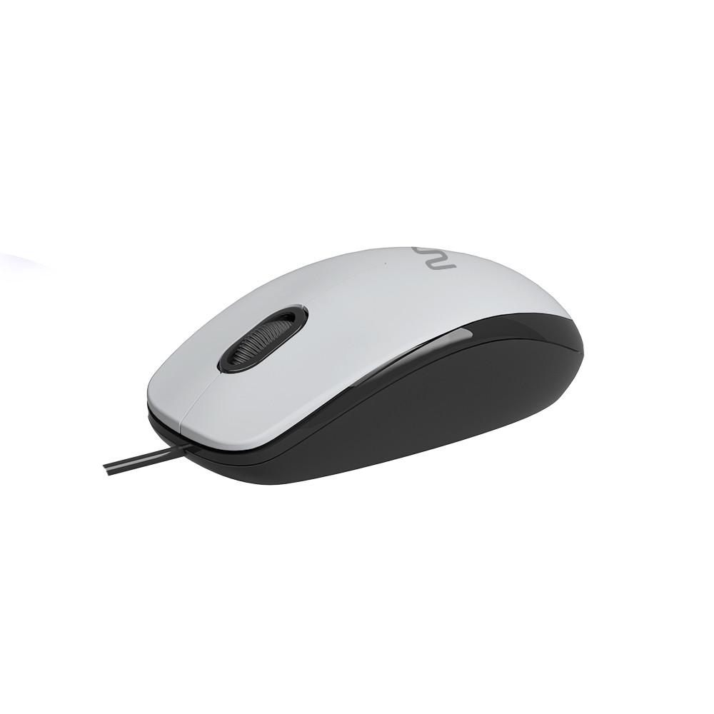 Mouse Com Fio MF400 Clique Silencioso Conexão USB 1200dpi Cabo de 180cm 3 Botões Branco Multi - MO389 - 3