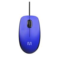 Mouse Com Fio MF400 Clique Silencioso Conexão USB 1200dpi Cabo de 180cm 3 Botões Azul Multi - MO388 - 1