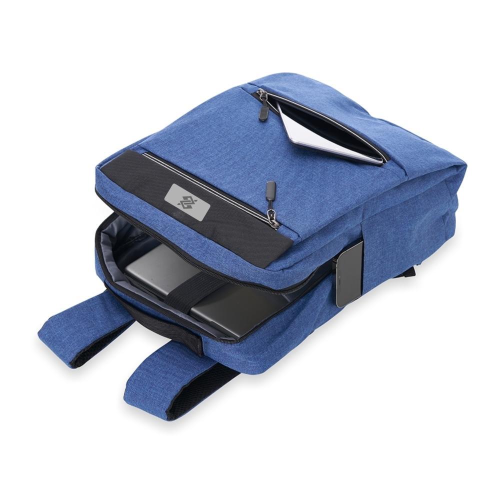 Mochila em Nylon 21 Litros com Saída USB - Azul - 3