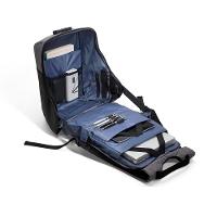 Mochila Anti-Furto em Poliéster com Saída USB e Cadeado Numérico - Cinza