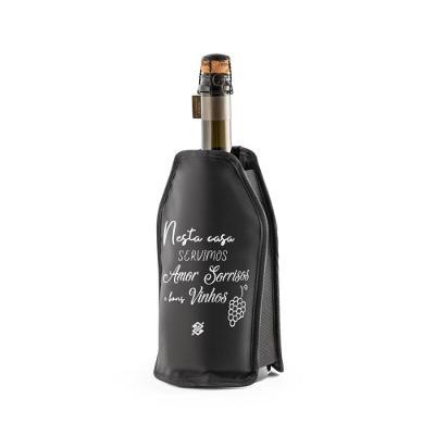 Manga Refrigeradora em Nylon para Vinho - Preta