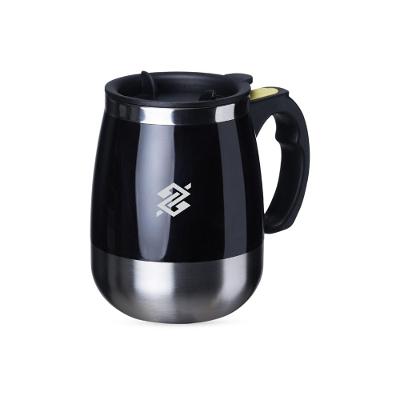 Caneca Inox Parede Dupla com Misturador 350ML - Preta