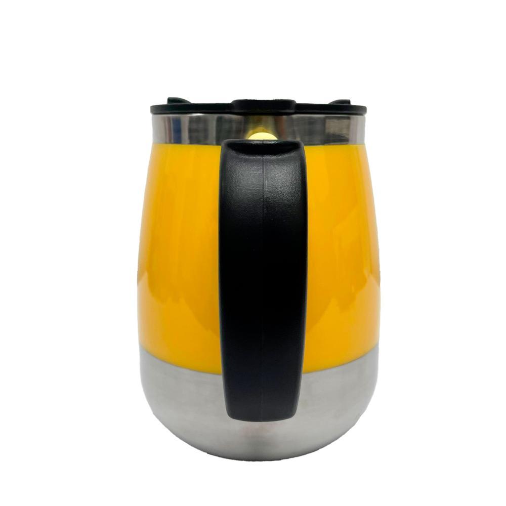 Caneca Inox Parede Dupla com Misturador 350ML - Amarelo - 8