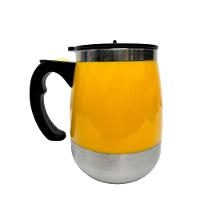 Caneca Inox Parede Dupla com Misturador 350ML - Amarelo - 6