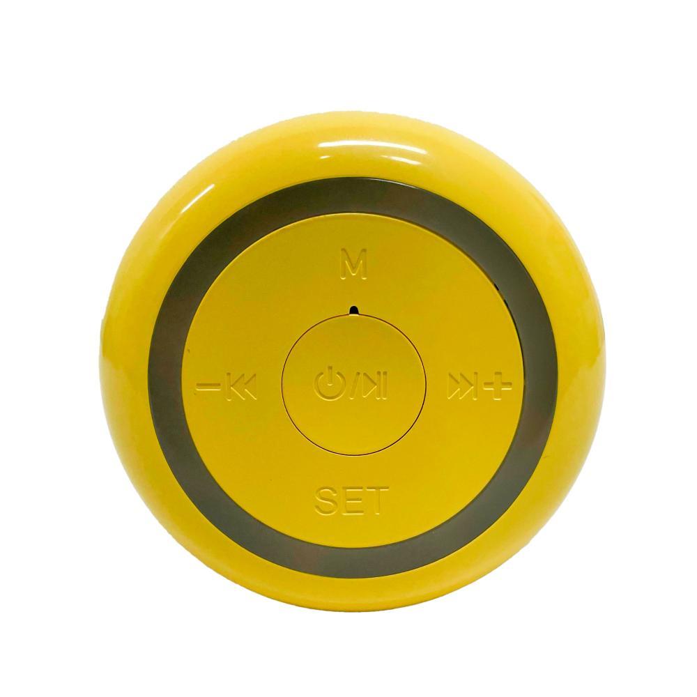 Caixa de Som Multimídia com Relógio Despertador LED - Amarela - 9