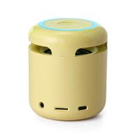 Caixa de Som Multimídia com Relógio Despertador LED - Amarela - 2